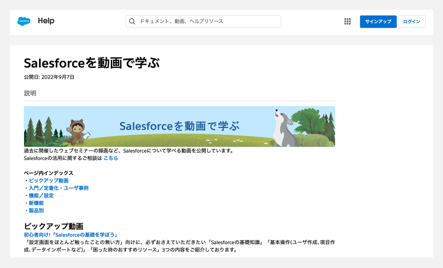 Salesforce｜マニュアル